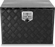 DNA MOTORING Underbody Truck Box Aluminum Truck Storage Tool Box, Truck Storage Organizer Chest for Pick Up Truck Bed, w/Lock & Keys, 19.5" L X 19.5" D X 18" H Silver, TBOX-T5-003-BK