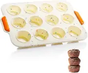 12 Pack Mini Silicone Muffin Pans with Metal Reinforcement Frame - Muffin Pan Muffin Pan Muffin Tray Bakeware with Non-