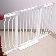 Safety Gate Staircase Safety Fence Expandable Household Isolation Pet Gate Auto Close, Suitable for 68cm-160cm Wide, Size Customizable (Color : White, Size : Width 83-90cm)