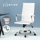 Artiss Office Chair Conference Computer Desk Chairs PU Leather High Back White