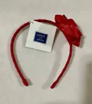 Janie And Jack Red Satin Rose Headband Baby Girls Onesize