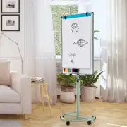 CostwayMobile Dry Erase Whiteboard with Height Adjustable Stand-Grey