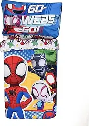Marvel Spidey & His Amazing Friends Toddler Bedding Set EXPRESSIONS (3 Piece Set, Fits Standard Crib Mattress) Includes Microfiber Reversible Comforter, Fitted Sheet, Pillowcase for Kids