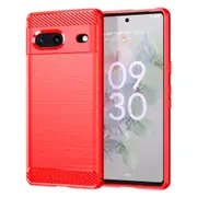 MCC Slim Google Pixel 7 5G Shockproof Soft Carbon Case Cover Skin [Red]