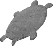 GAROZATION Turtle Stepping Stone for Garden Pathway Durable Cast Iron Decorative Turtle Statue Mat for Outdoor Safe Textured Surface for Landscaping and Patio