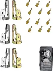 Time Trippers Kit | 3 Sets Time Switches Trippers for Timers,Professional Tool Set, Handheld Pool Timer on Off Clips Kit for Automatic Time Switches