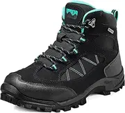 [R CORD] Steel Toe Boots for Women Waterproof Safety Work Boots Non-slip Composite Toe Boots for Women Steel Toe Shoes for Women Construction Boots Hiking Boots Womens, Black, 7.5