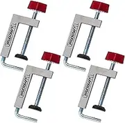 Milescraft Universal Fence Clamp 4-Pack - 3/8" Rod - Aluminium Body - Woodworking Clamps
