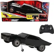 DC Comics, The Batman Turbo Boost Batmobile, Remote Control Car with Official Batman Movie Styling Kids Toys for Boys and Girls Ages 4 and Up:,Black