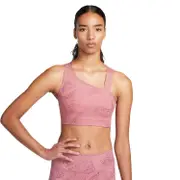 Nike Swoosh Womens Dri-FIT Medium-Support Non-Padded Sports Bra - Pink