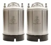 2 Pack New 2.5 Gallon Ball Lock Kegs with Pressure Relief for Homebrew Cold Brew
