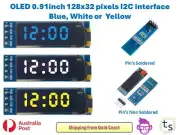 OLED Display 0.91" 128x32 I2C SSD1306 Arduino Raspberry PI ESP32
