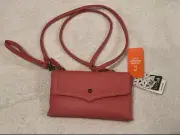 The Sak Ventura Multi Compartment Smartphone Crossbody Bag -Dusty Coral Leather0