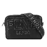 【FENDI】FF Logo Shadow 皮革相機斜背包(黑色)