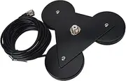 YNIBST Heavy-duty SO239 Magnetic Antenna Mount Base with Triple Magnets,W/5M(16.4 ft) RG-58 Cable PL-259 Plug,for Mobile Ham Radio Antenna