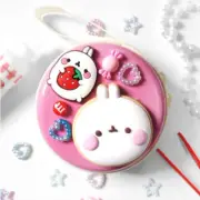 Aurora Molang Mini Macaron PouchCase Decoration DIY Set Pink White Random Color