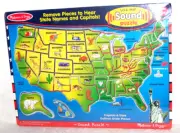 Melissa & Doug USA Map Sound Puzzle - Wooden Puzzle With Sound Effects (40 pcs)