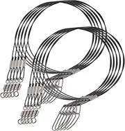 10Pcs Fishing Leaders with Swivels Bite Resistant Steel Wire for Freshwater Saltwater Fishing Discreet Design for Enhanced Catch Rates