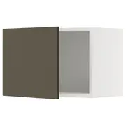METOD wall cabinet, white/Havstorp brown-beige, 60x37x40 cm
