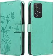 [YBFJCE] Case for Samsung Galaxy A23 4G/A23 5G/F23 5G/M23 5G, PU Leather Magnetic Flip Folio Kickstand Card Holder Shockproof Protective Cover, Wallet Case for Samsung Galaxy A23 4G, Green