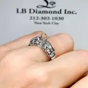 SEMI MOUNT ENGAGEMENT RING PRINCESS CUT DIAMONDS 0.26 CT IN 18 K WHITE GOLD