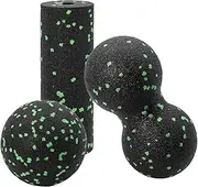 Frediuo Yoga Column Foam Roller Set Back Massage Compact Women Massage Balls Myofascial Balls for Lower Back Neck Shoulders Exercise, without Bag