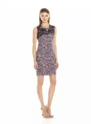 Elie Tahari Women’s Blake Black Floral Sleeveless Sheath Dress Size 2 NWT $398