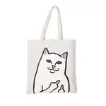 { POISON } RIPNDIP LORD NERMAL LA TOTE BAG 中指貓帆布托特包RIP N DIP