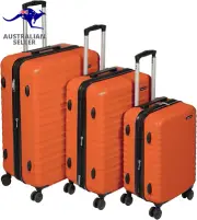 Hardside Expandable Spinner Suitcase, Orange, 3-Piece (55Cm, 68Cm, 78Cm)