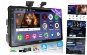 A6PF Android Double DIN Car Stereo with Backup Camera, 7'' Wireless CarPlay,