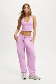 [Body] Body - Plush Essential Barrel Sweatpant - Violet tulle M VIOLET TULLE