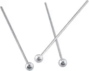 100pcs Round Ball Head Pins Headpin 40mm (1.57 Inch) Sterling Silver Plated Brass (Wire 0.8mm/20 Gauge) for DIY Craft Jewelry Making CF67-40