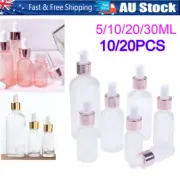 5/10/20/30ml Glass Eye Dropper Bottles Pipette Essential Oil Vials Roller Bottle