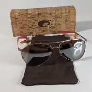 Costa Del Mar PIPER Copper Silver Mirror Polarized Glass Ladies Sunglasses PIP