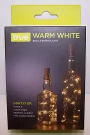 True Glimmer Cork String Set of 2 Bottle Decor, Warm White Lights