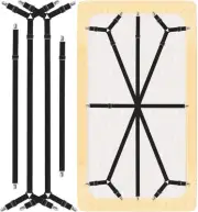 Fitted Bed Sheet Clips Bed Sheet Straps Keep Sheets in Place, Sturdy Thickene...