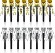 36 Pieces Party Squawkers Party Blower Noisemakers Blowouts Whistles Fringed Noise Maker in Gold and Silver Musical Blowouts for New Year Party Birthday Baby Shower Party Supplies