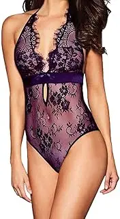 [Generic] Lingerie with Push up Bra Lingerie V-Collar Sexy Backless Fashion Underwear Women Lace Pajamas Sexy Gowns for Bedroom