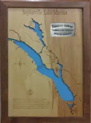 Saylorville Lake, IA - Laser Cut Wood Map | Wall Art | Made to Order