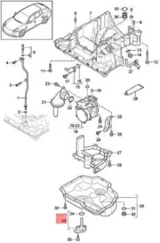 Genuine PORSCHE Oil Level Sender 95860616021 (for: Porsche)