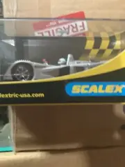 Vintage rare Scalextric 1/32 Slot Car C2258 Cadillac LMP GM Racing Silver #1