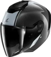 Shark RS Jet Carbon Skin, open face helmet , color: Black/Grey , size: XL