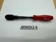 Snap-on Tools NEW RARE RED 1/4" Drive Hard Grip Black Flex Ratchet GTHLFD72R