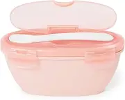 Skip Hop Easy-Serve Travel Bowl and Spoon, Soft Coral, 2 Count