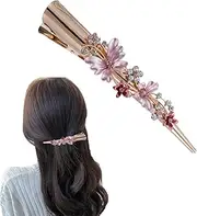 Beavorty Large Duckbill Clip Hair Barrettes for Thick Hair Rhinestone Hair Accessories Barrettes for Women Rhinestone Hair Jewelry Duckbill Alligator Hair Clips Hair Barrettes for Women