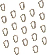 Parliky Strong Bearing Carabiner Clips d Shaped Buckles 20pcs Key Holder for Camping Chocolate