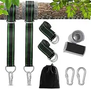 Taicols Tree Swing Hanging Straps, 2 Pcs 1.5M/5ft Hammock Tree Straps Kit with 2 Sturdy Lock Carabiners & 2 Tree Protectors for Swings and Hammocks,Holds Up to 1000KG,Carry Pouch Bag for Hammocks