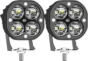 BYBDQKTVEH 4LED 25W LED Work Light Bar Off Road 12V 24V Spot LED Light Bar for Truck SUV 4WD 4x4 Boat ATV Compatible with Jeep Tractor Fog Light Work Light(2 pcs -4Led)