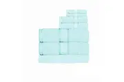 550gsm Cotton 7 Pce Bath Sheet Set Soft Aqua