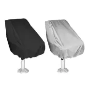 Black/Silver Chair Sleeve with Elastic Cord for Seat Antifouling Protector